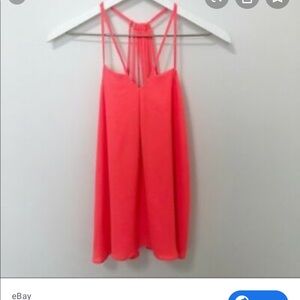 Express neon orange tank top